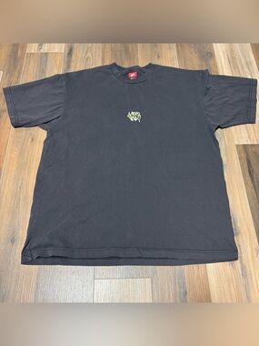 Vans Skate Metal Black Loose Fit T Shirt Green Embroidered Logo Men’s L
